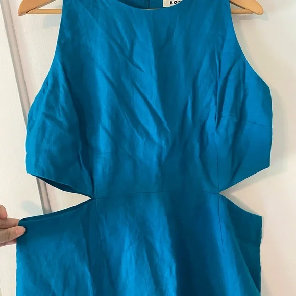 Boden Blue Sleeveless Cut Out Sheath Dress - Picture 3 of 6